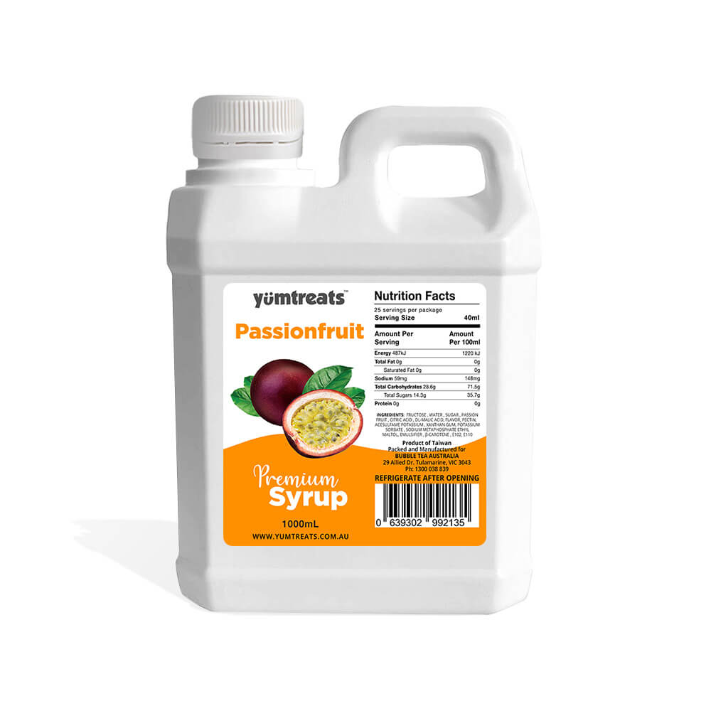 Passionfruit Syrup Fruit Tea by Bubble Tea Australia Bubble Tea Store