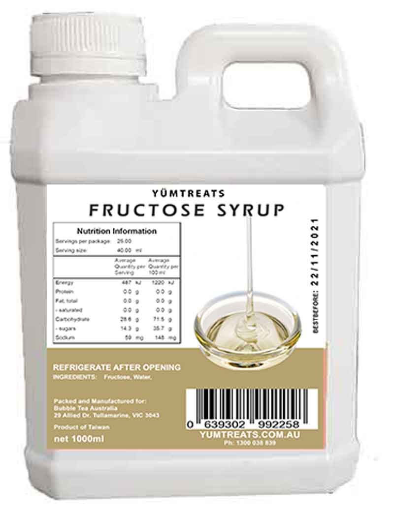 Fructose Syrup 1 Liter Bubble Tea Australia bubble tea supplier